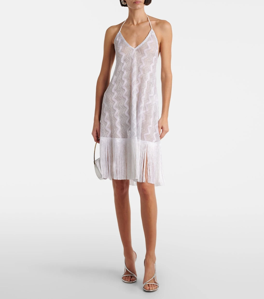 Missoni - Zigzag fringed lamé beach dress
