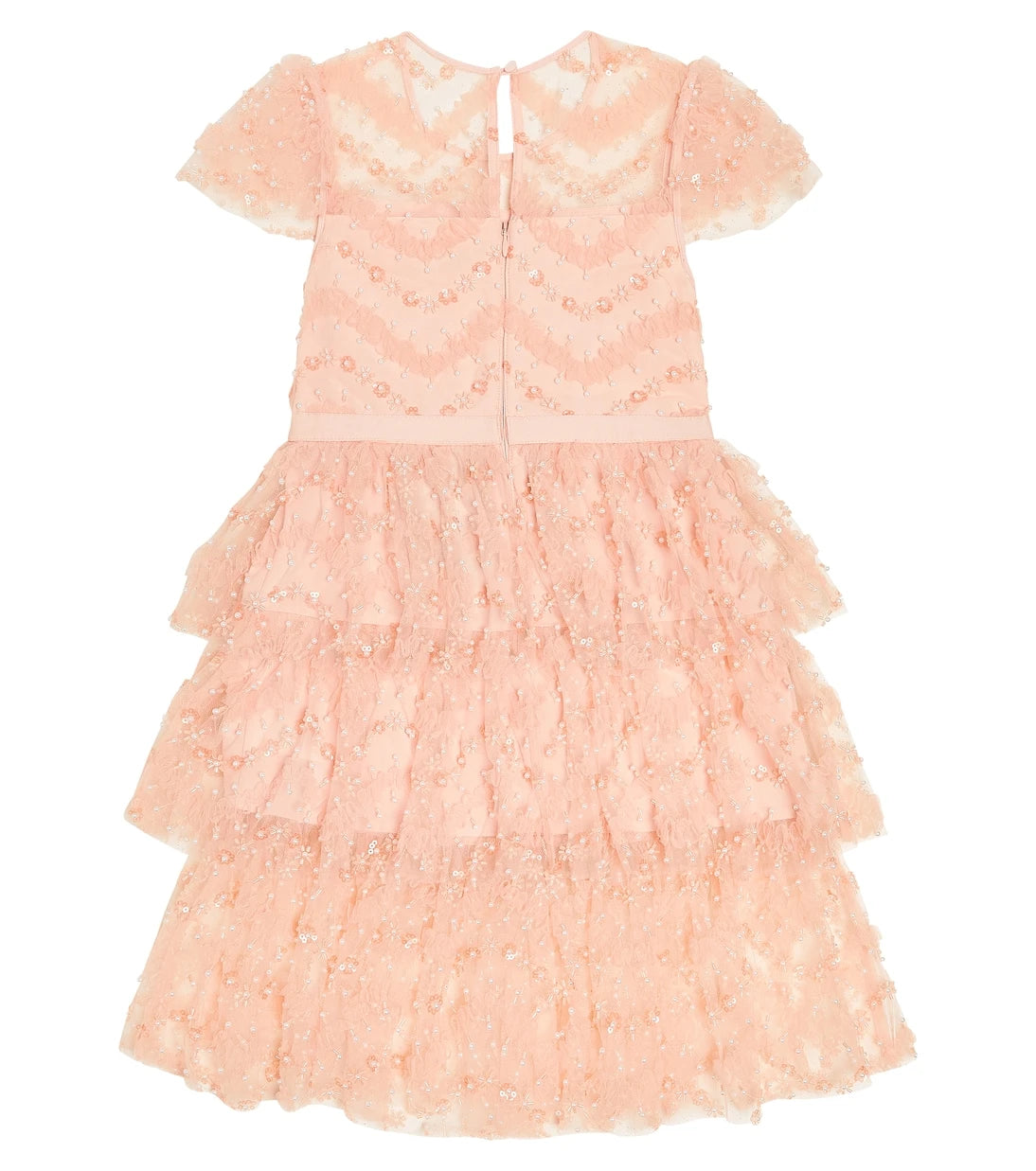 Self-Portrait Kids - Sequined tiered dress