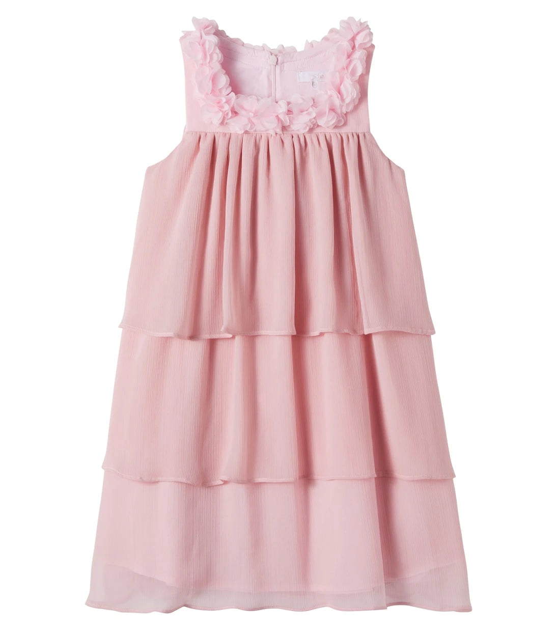 Patachou - Floral-appliqué tiered dress