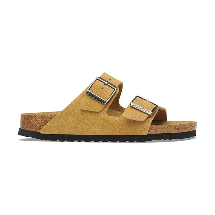 Birkenstock чехли от велур Arizona Soft Footbed Suede Leather