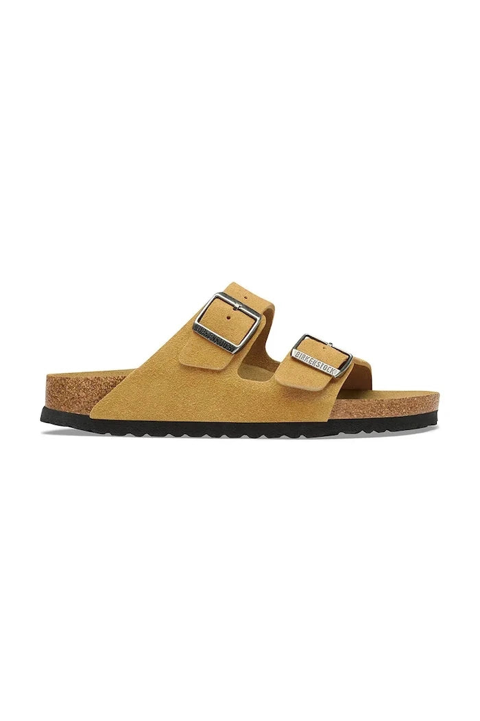 Birkenstock чехли от велур Arizona Soft Footbed Suede Leather