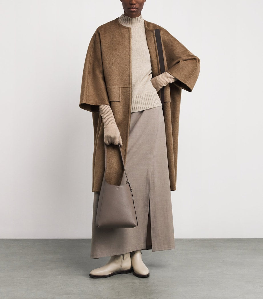 Beige Cashmere Cape