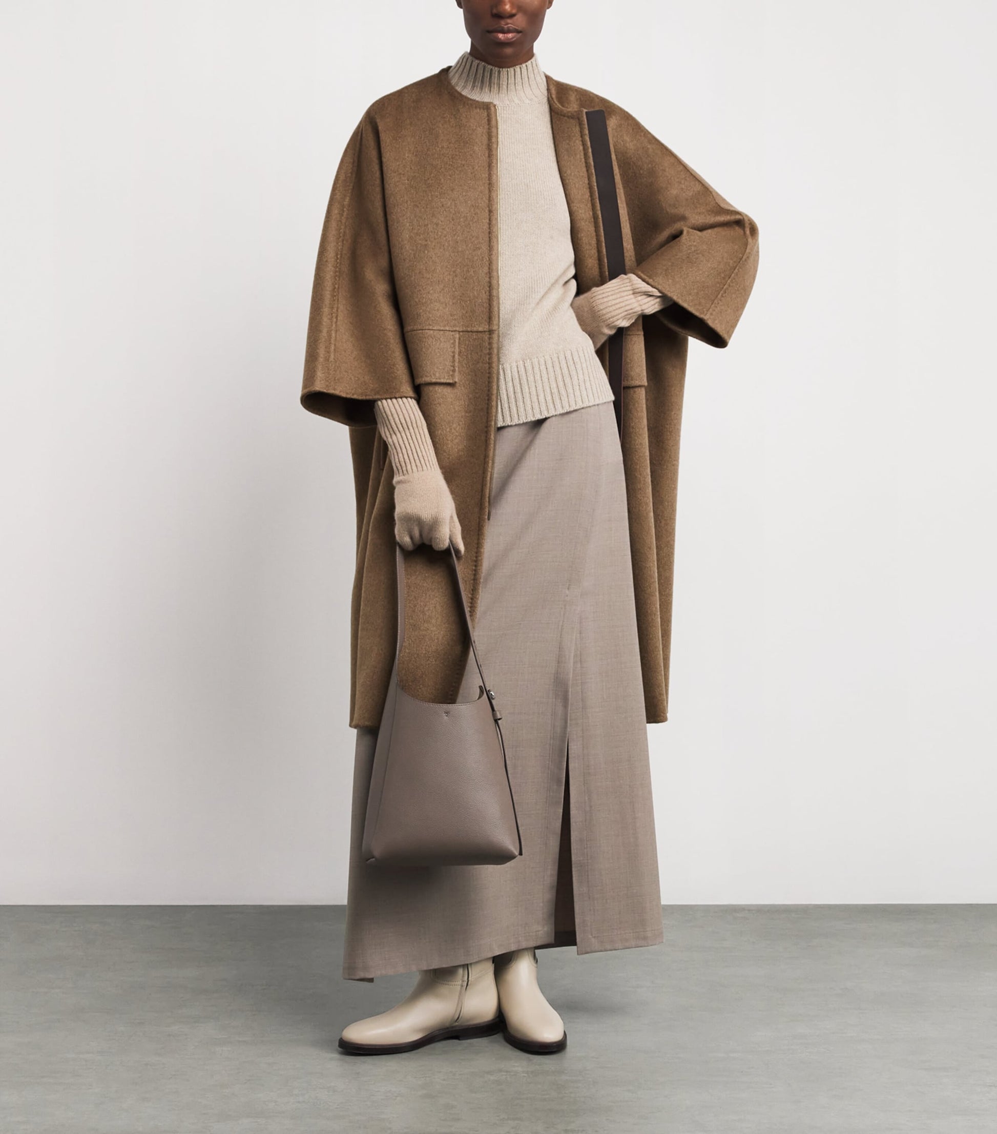 Beige Cashmere Cape