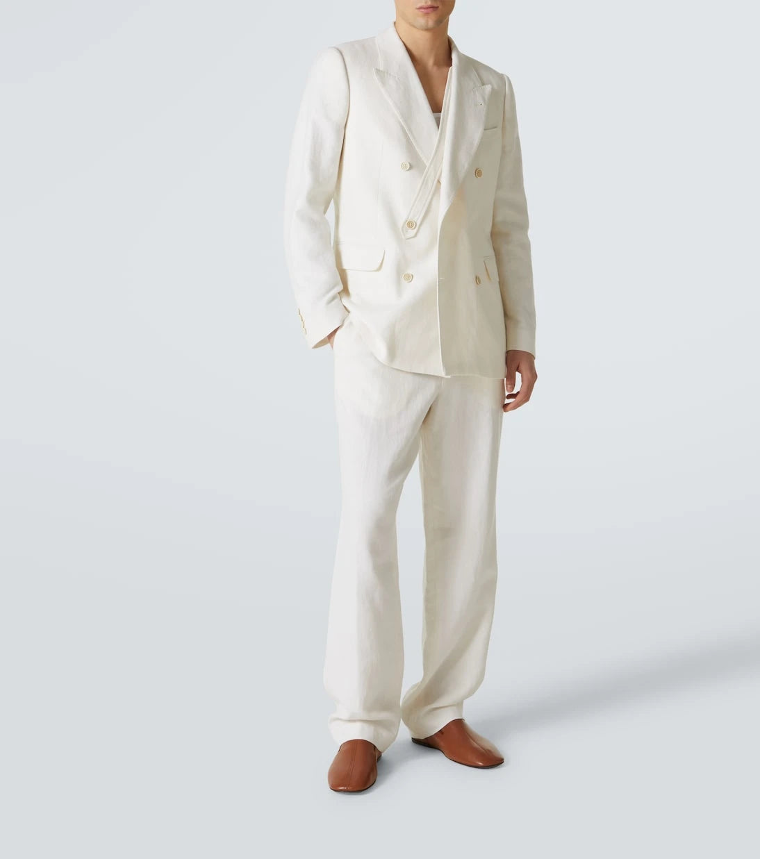 Dries Van Noten - Linen, wool, silk, and cashmere blazer