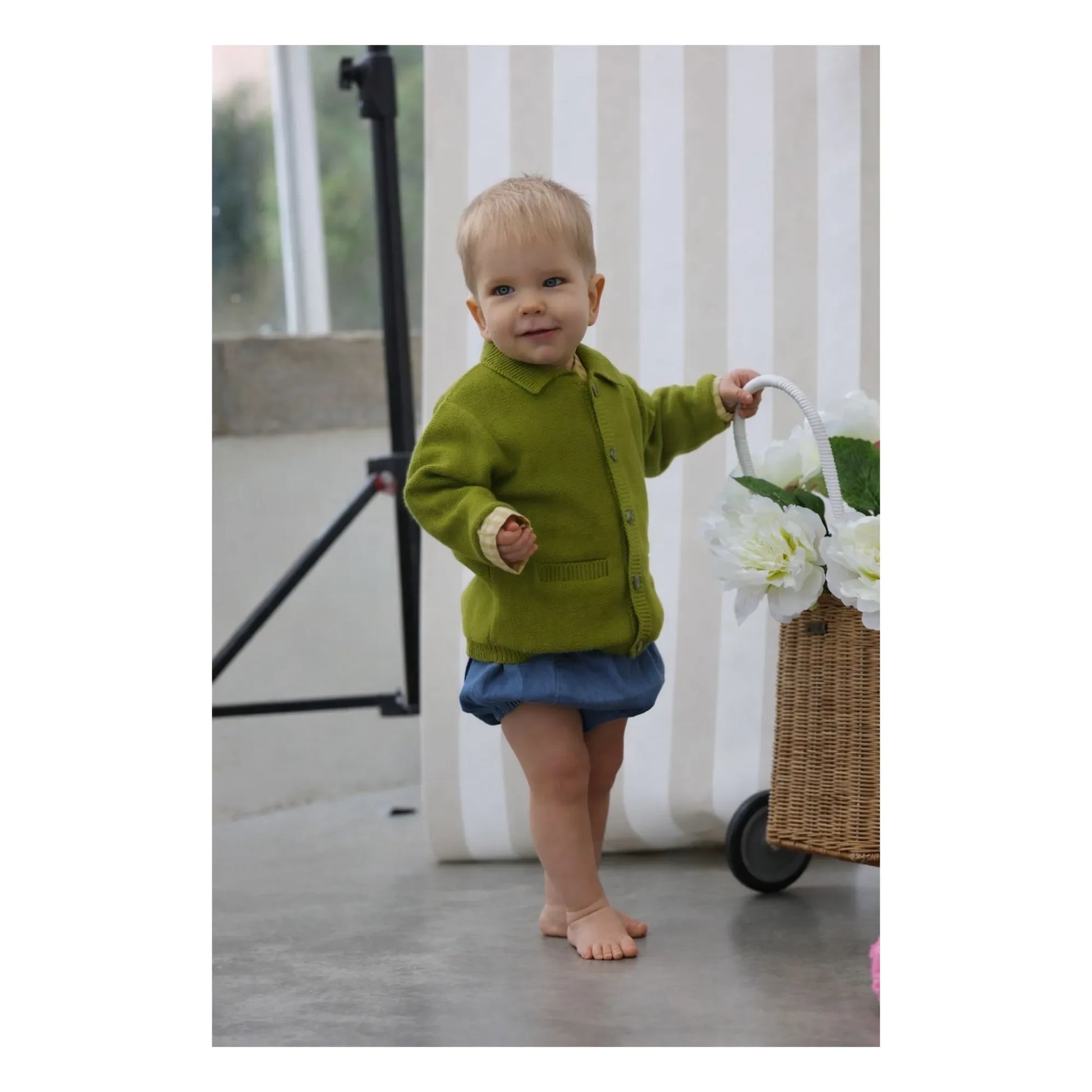 Lililotte - Cardigan Valentin Coton Bio | Olive