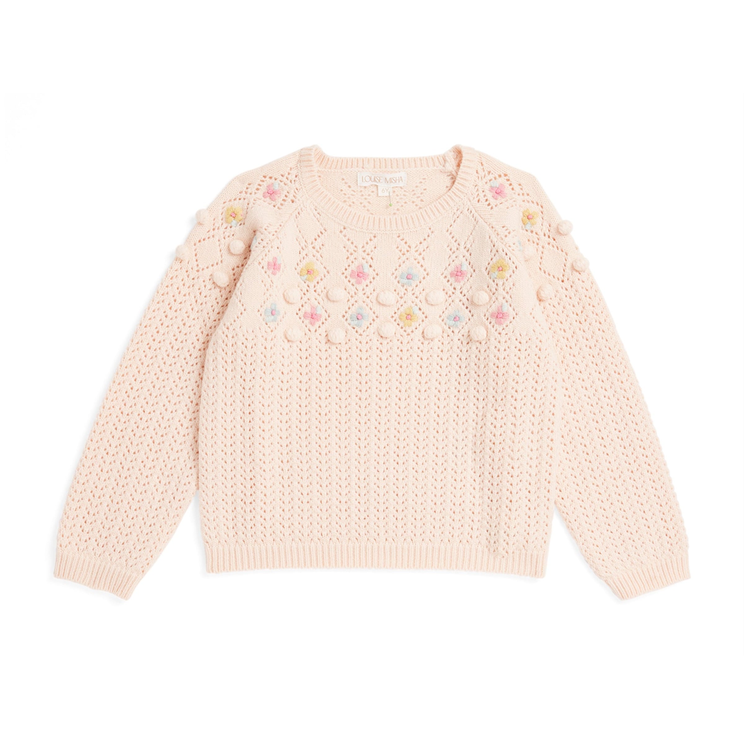 Pointelle Floral Vakita Sweater (4-12 Years)
