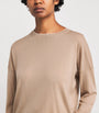 Eleventy Beige Wool Crew-Neck Long-Sleeve Top