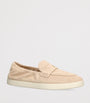 Tory Burch Beige Suede Ballet Sport Loafers