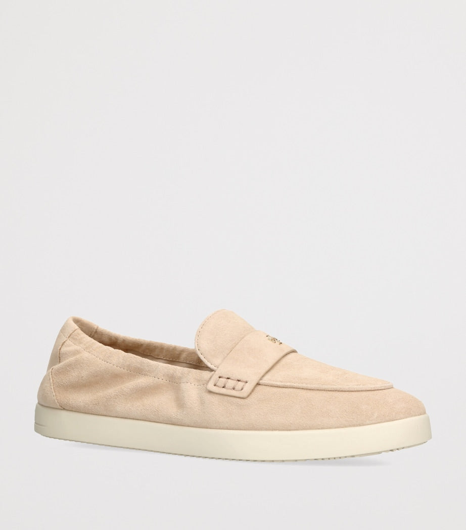 Tory Burch Beige Suede Ballet Sport Loafers