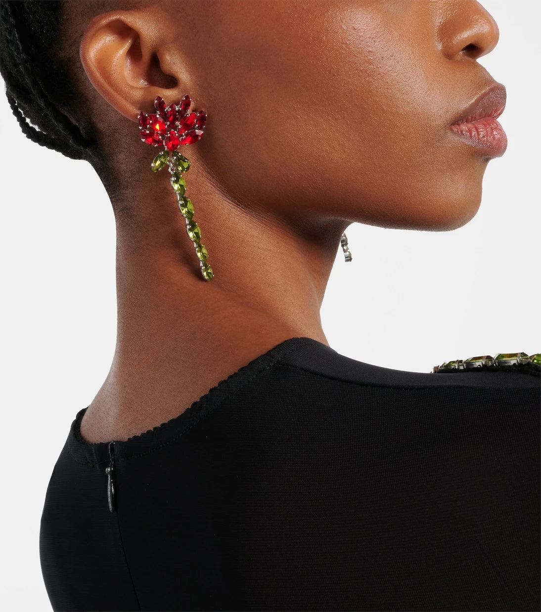 Simone Rocha - Floral embellished drop earrings