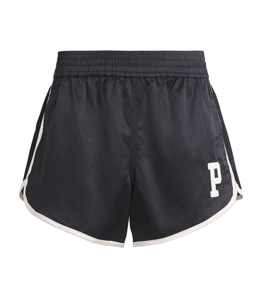 Sateen Logo Shorts POLO BLACK