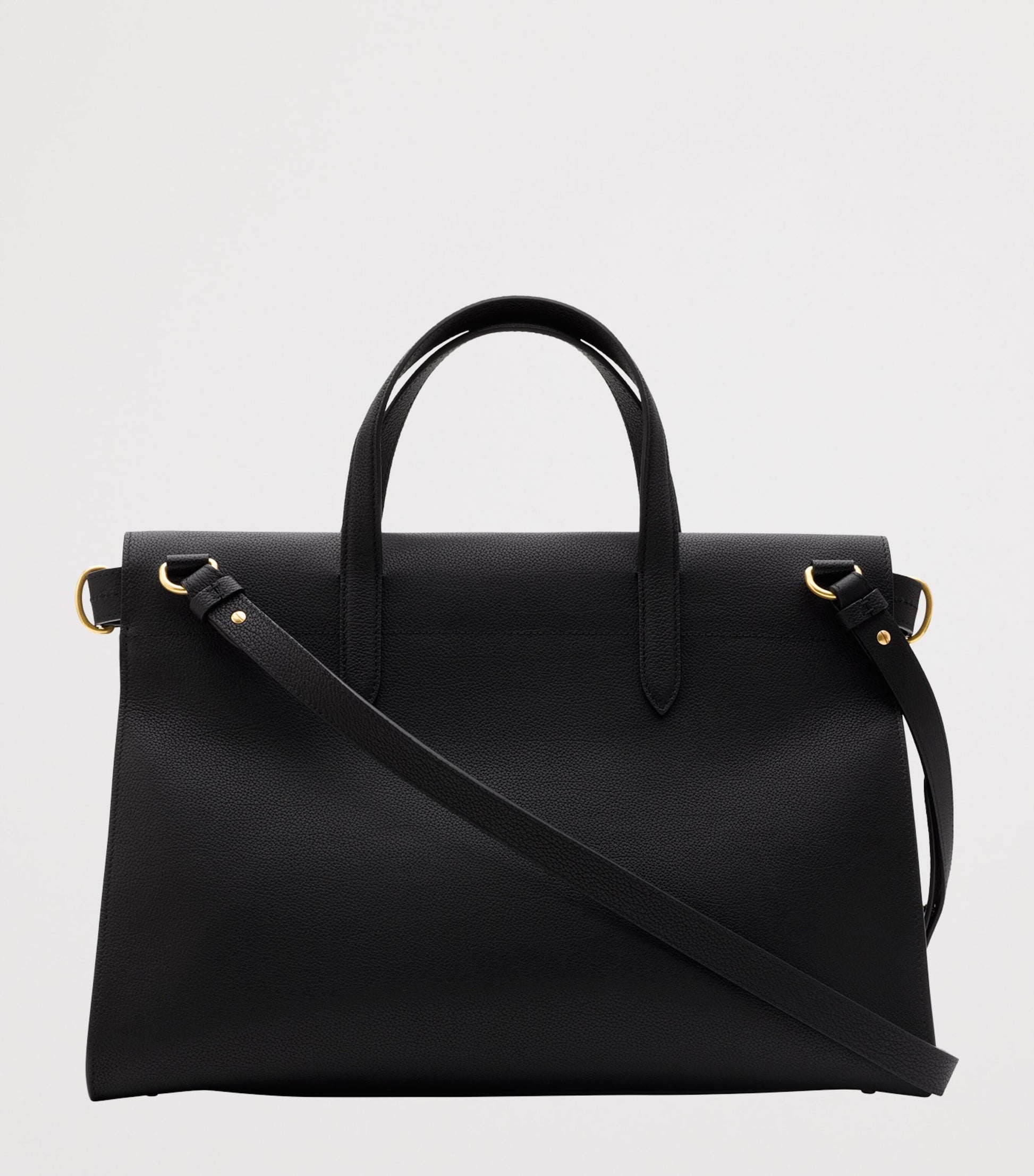 Burberry Black Medium Calfskin Cotswolds Tote Bag