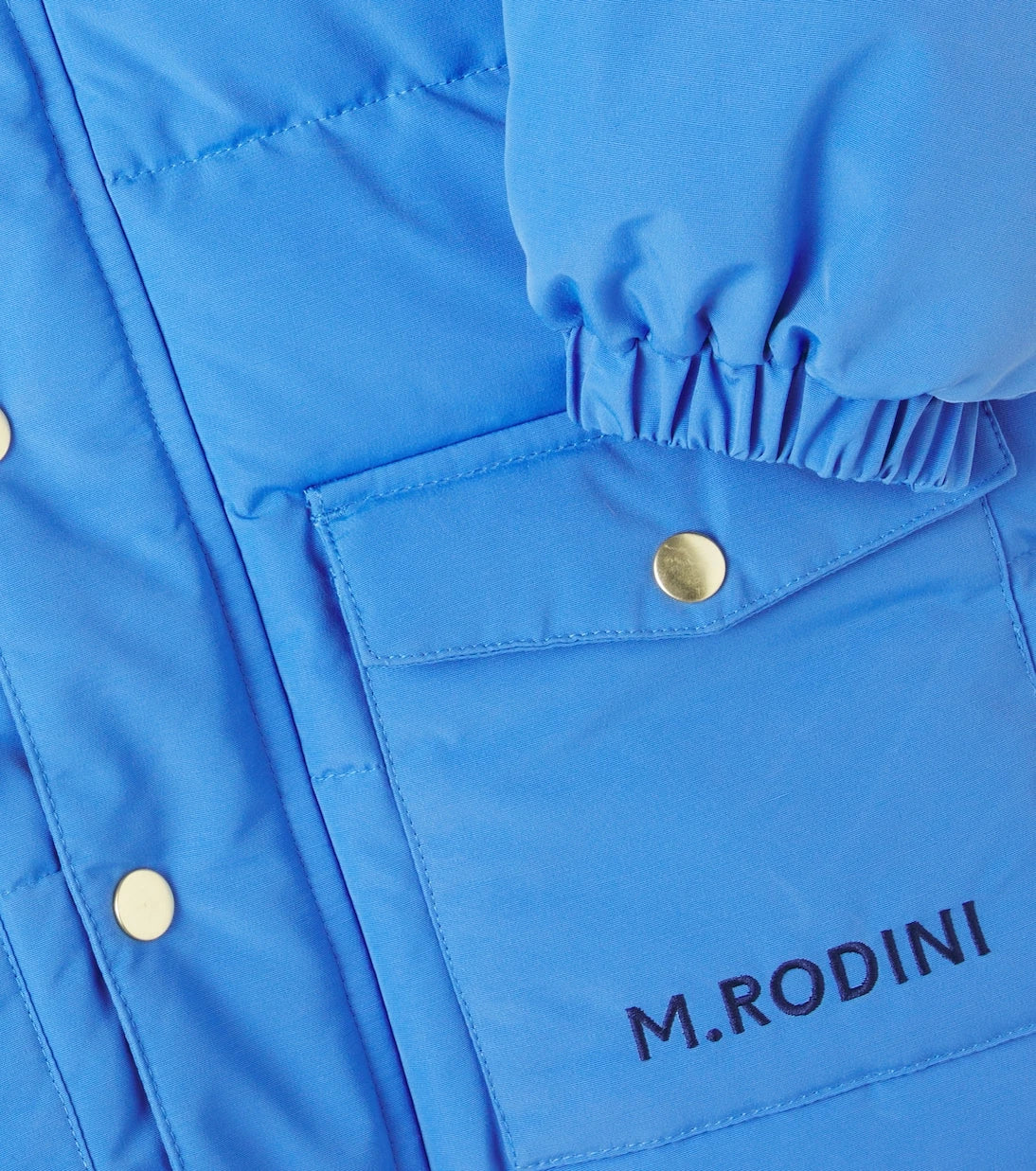 Mini Rodini - جاكيت بقلنسوة منفوخ بشعار العلامة التجارية