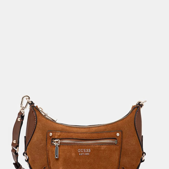 Велурена чанта Guess MARSHA