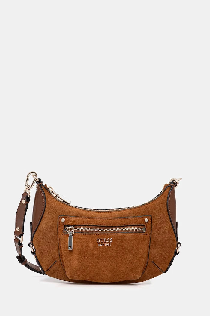 Велурена чанта Guess MARSHA