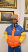 Детско яке Tinycottons COLOR BLOCK SHORT PADDED JACKET