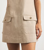 FRAME Beige The Utility Shift Mini Dress