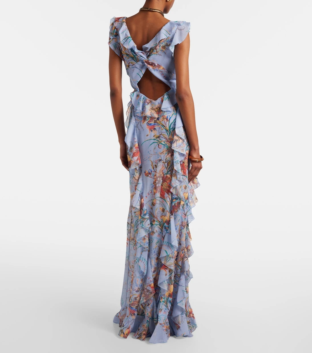 Etro - Printed ruffled maxi dress