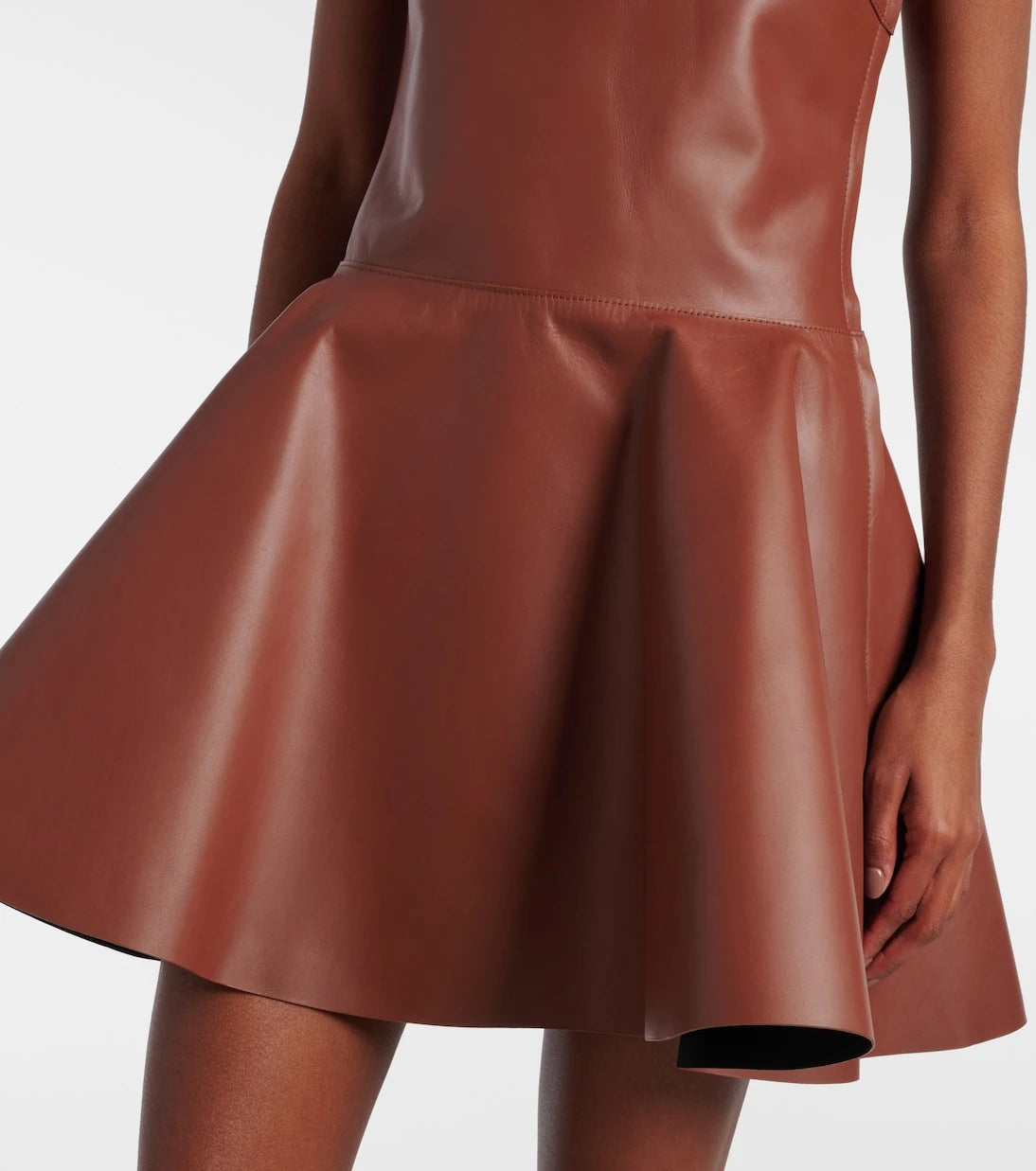 JW Anderson - Peplum leather minidress