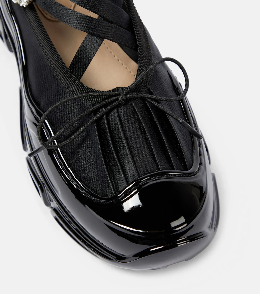 Simone Rocha - Crystal-embellished satin flats