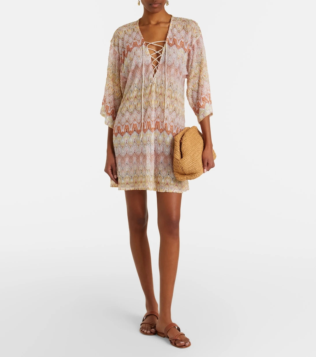 Missoni - Zigzag lamé beach cover-up