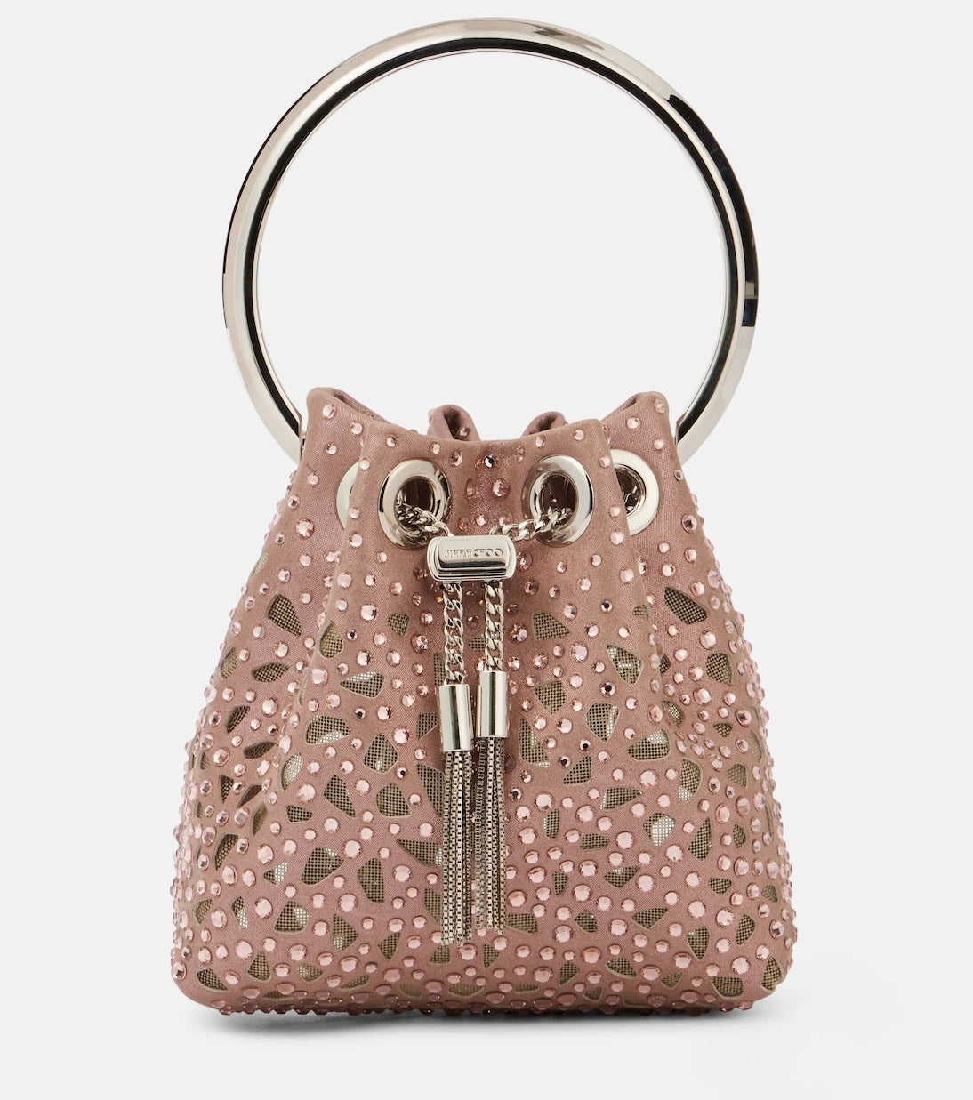 Jimmy Choo - Bon Bon Micro satin bucket bag