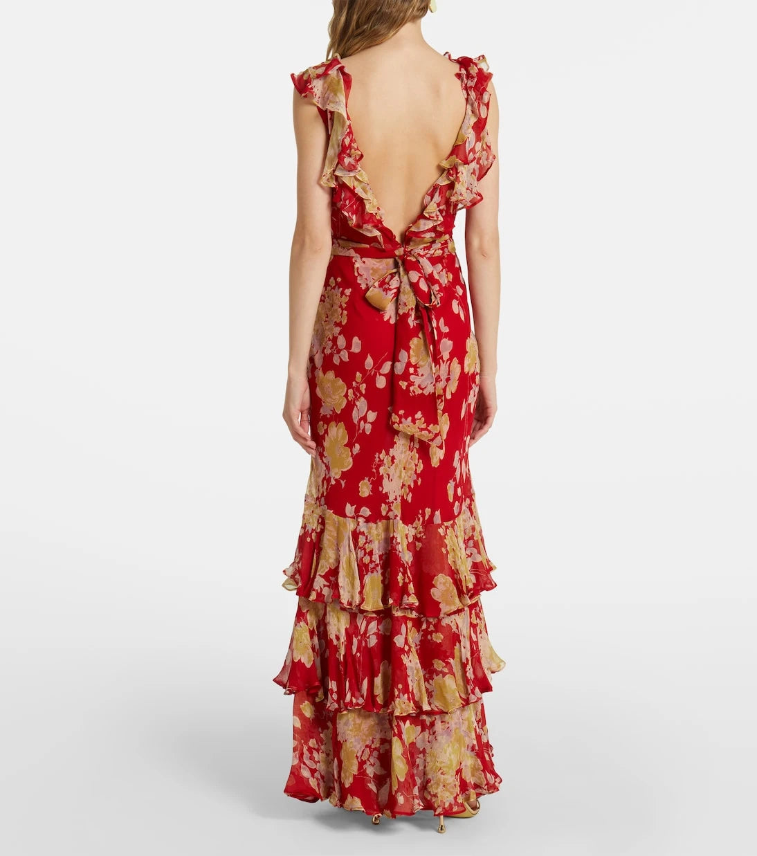 Rixo - Rio floral ruffled gown