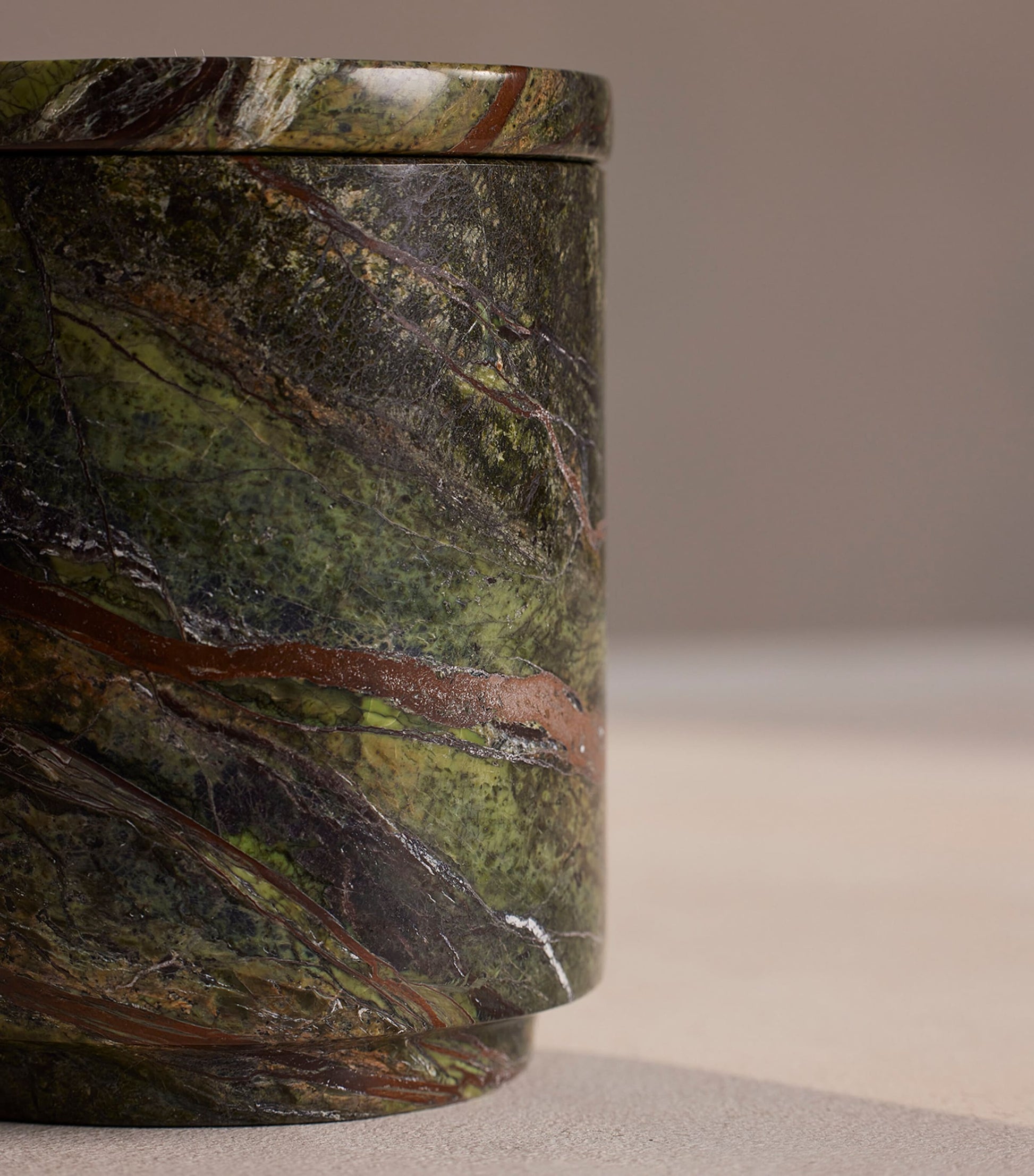 Marble Vessel and Leather & Oud Candle (250g)