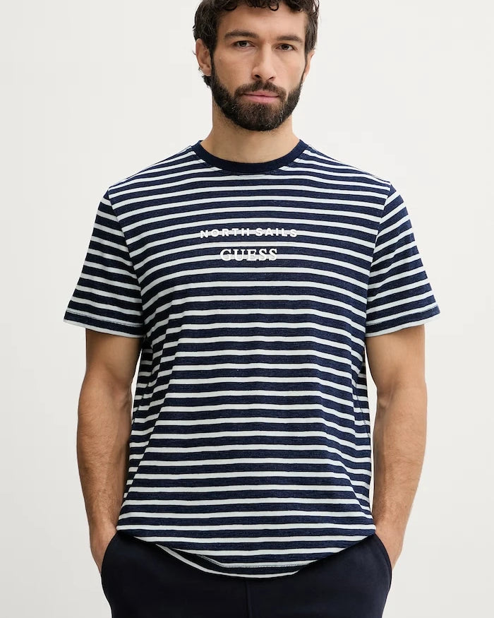 Guess erkek pamuklu x North Sails tişört