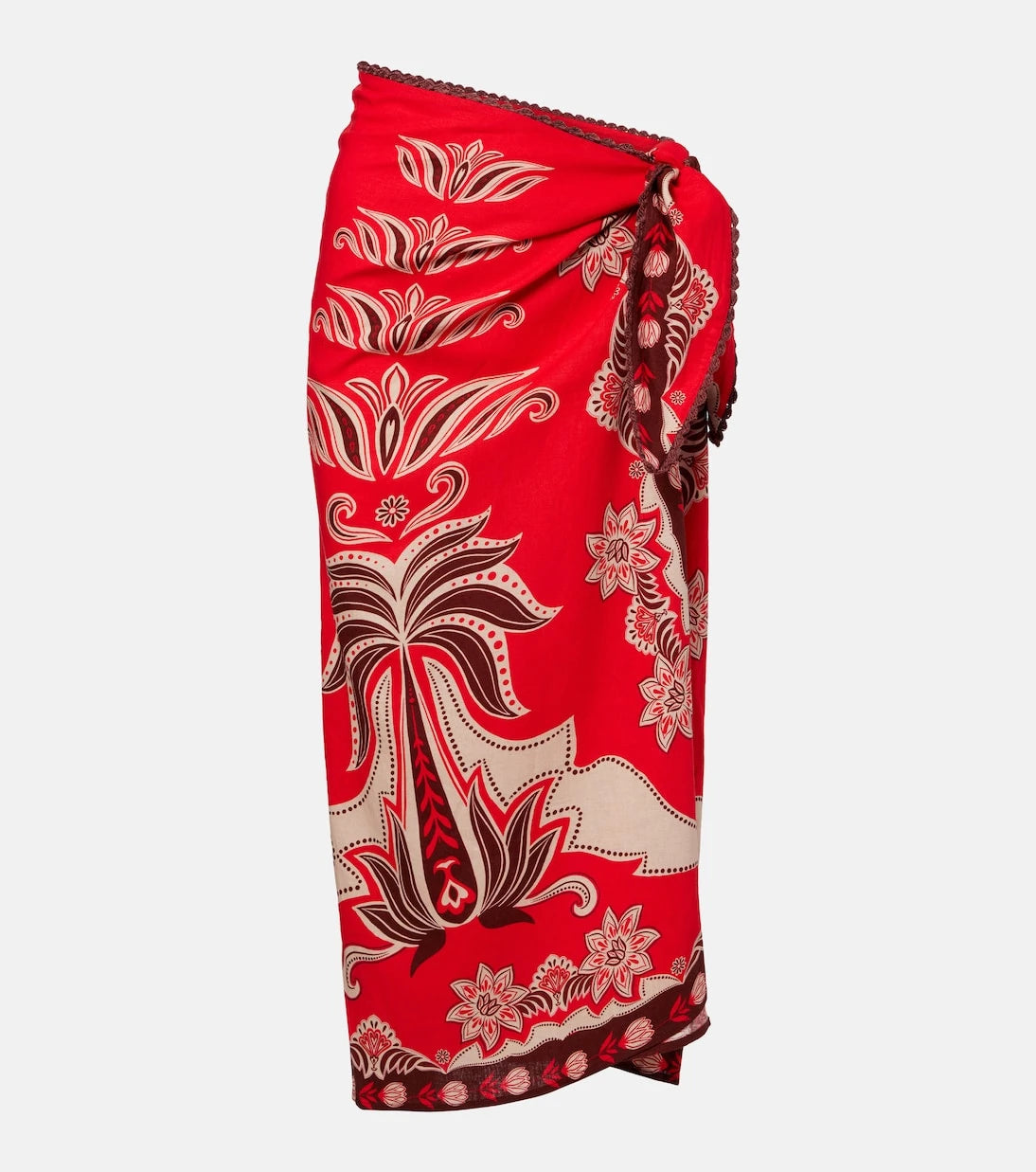 Farm Rio - Ainika Garden linen-blend beach cover-up