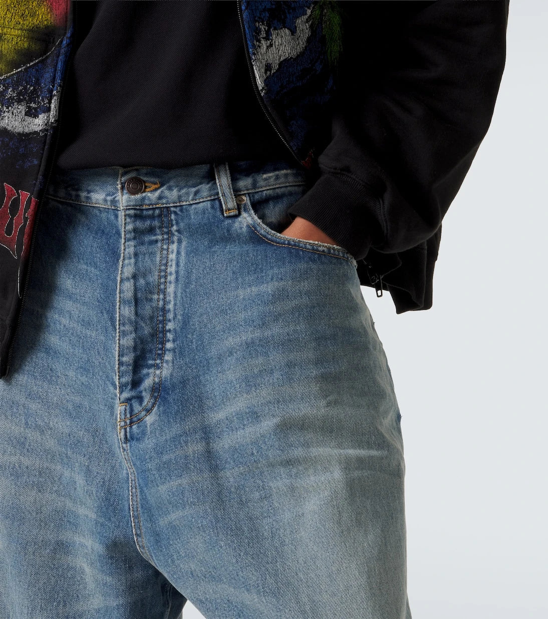 Balenciaga - Distressed wide-leg jeans