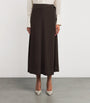 Tory Burch Brown Jersey Belted Maxi Skirt
