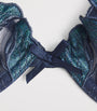 Blue Lily Embroidered Plunge Demi Bra