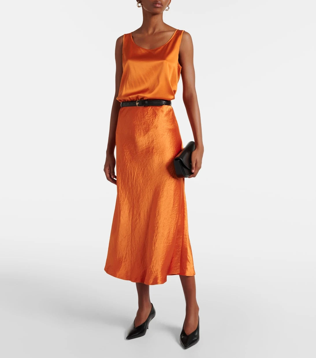 Max Mara - Leisure Alessio satin midi skirt