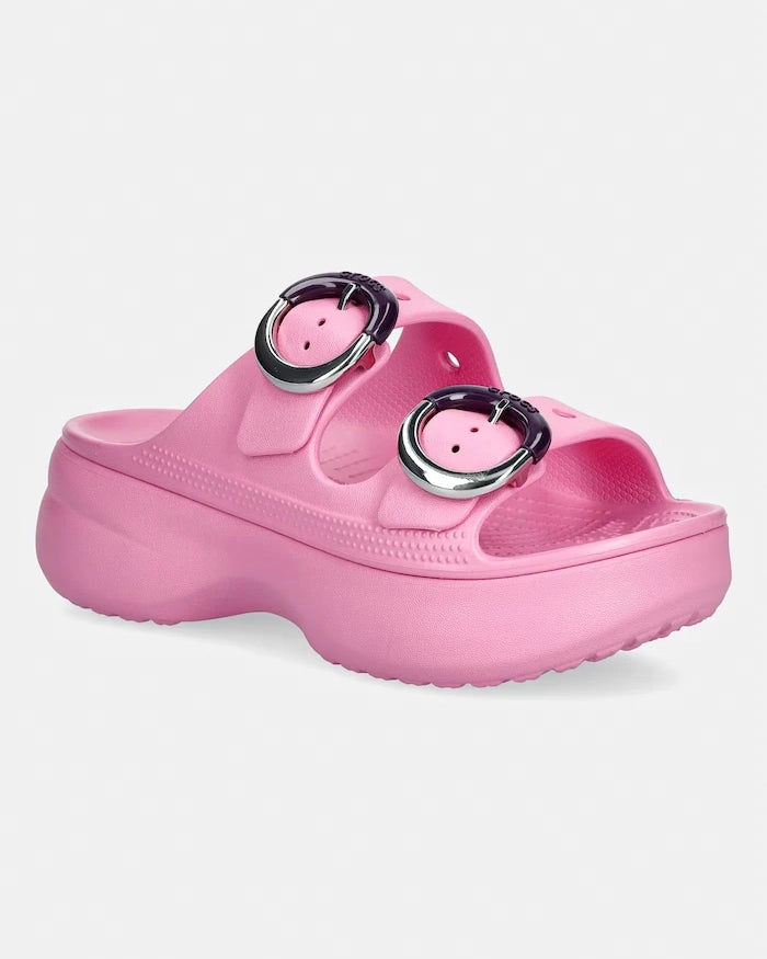 Crocs kadın platform terlik ayakkabı Saturday Platform Dipped Buckle Sandal