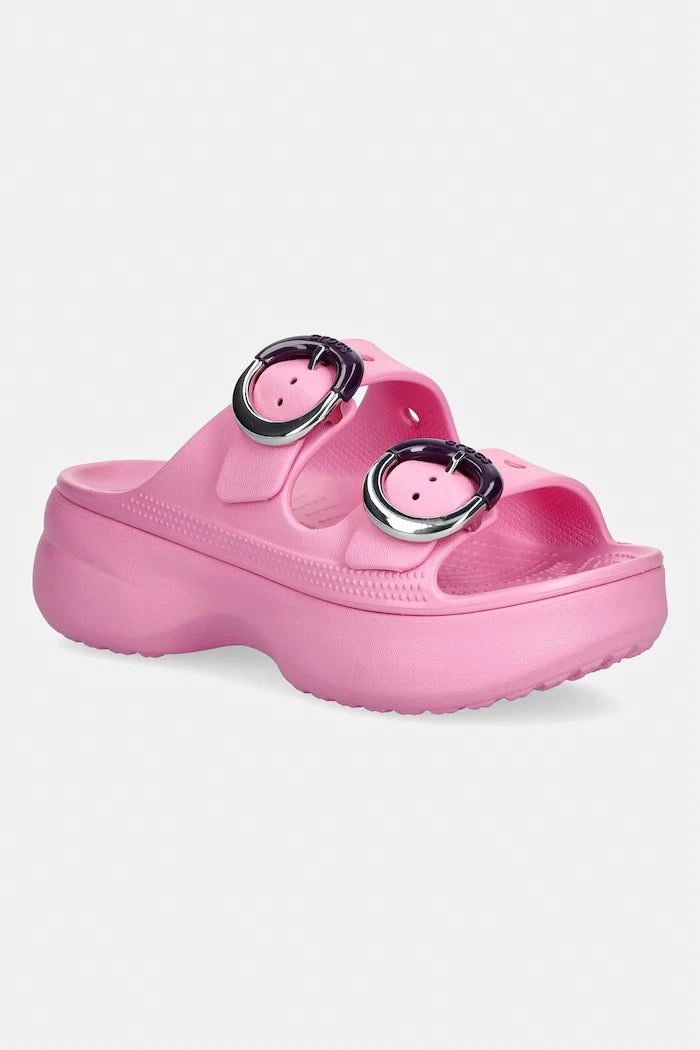 Crocs kadın platform terlik ayakkabı Saturday Platform Dipped Buckle Sandal
