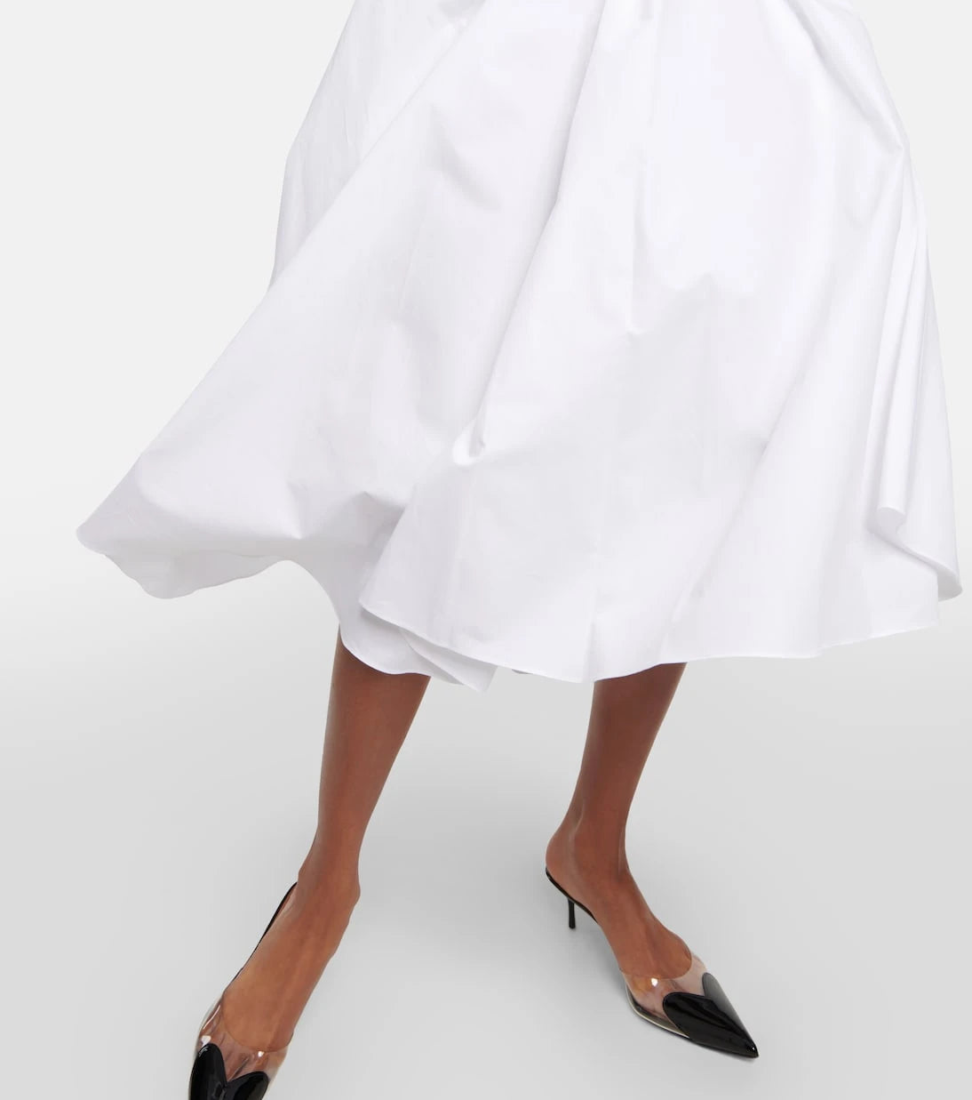 Alaïa - Belted cotton poplin midi dress