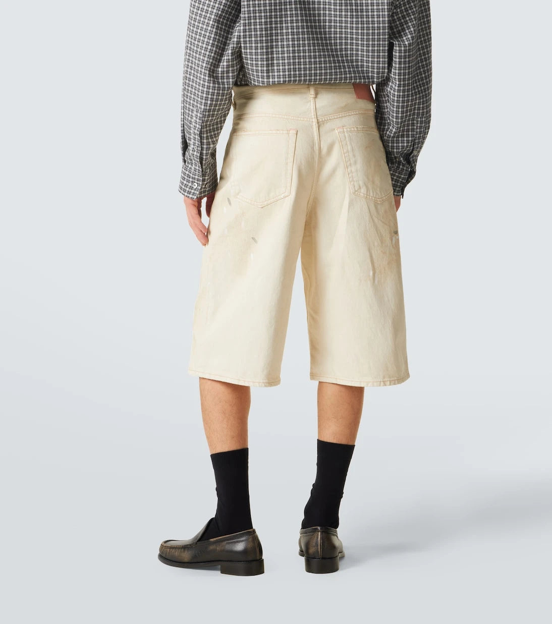 Acne Studios - شورت برمودا دينم باهت