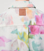 White Denim Floral Overshirt
