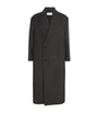 Black Boiled Wool Overcoat