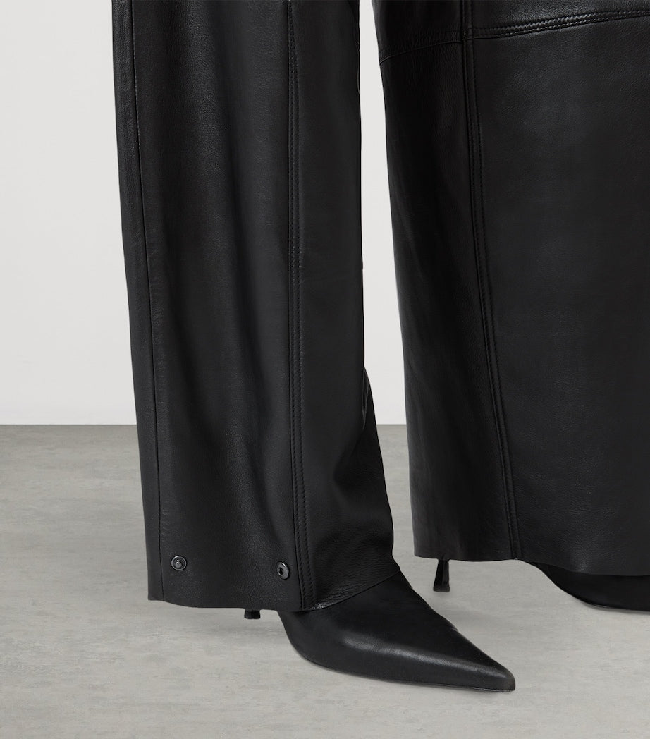 Black Leather Jett Lea Trousers