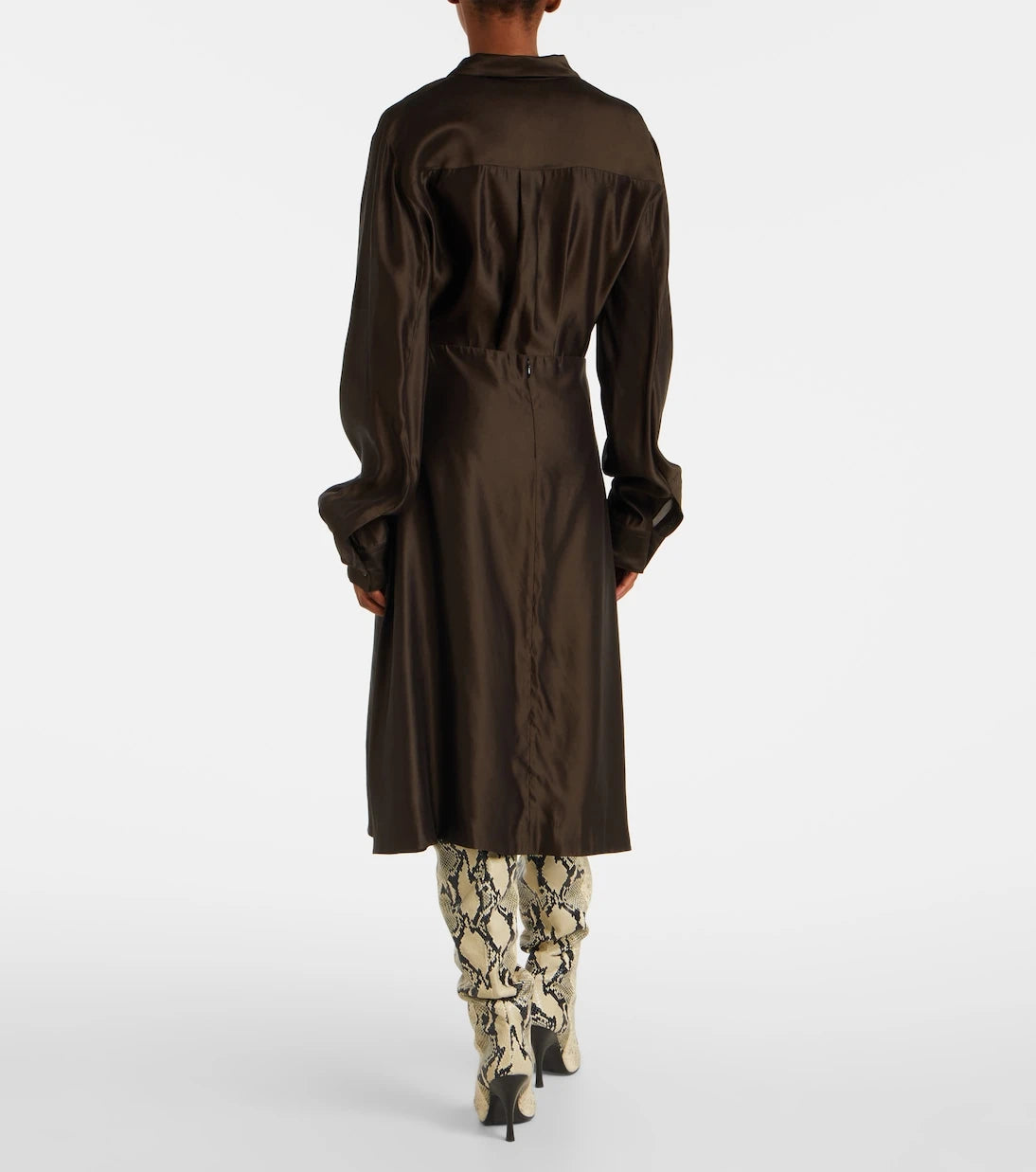 Khaite - Nania twill midi skirt