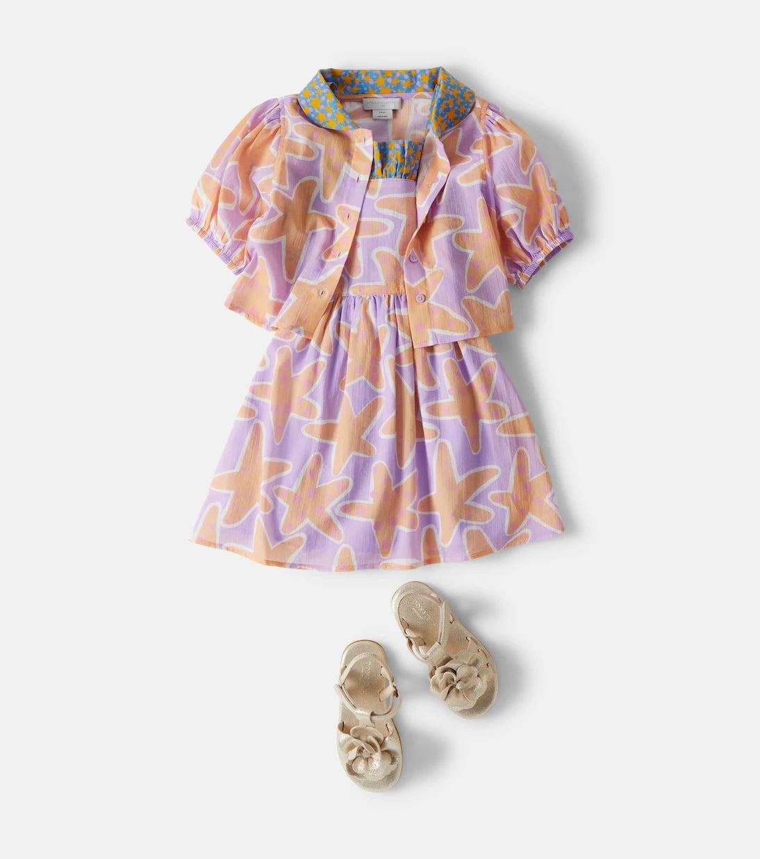 Stella McCartney Kids - Ruffled printed cotton dress