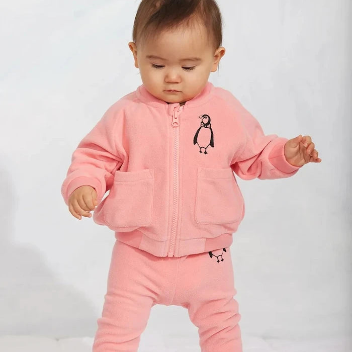 Çocuklar için fermuarlı polar Penguin sweatshirt