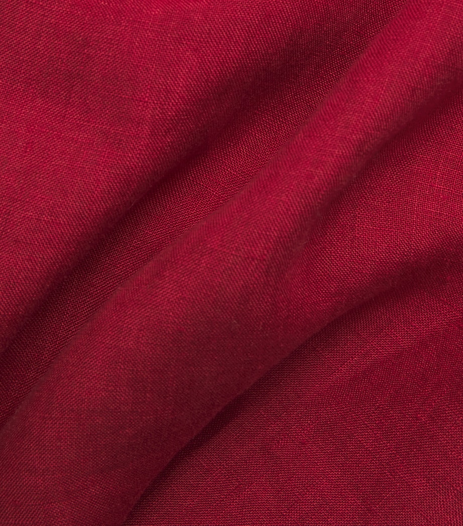 Eres Red Linen Select Wide-Leg Trousers