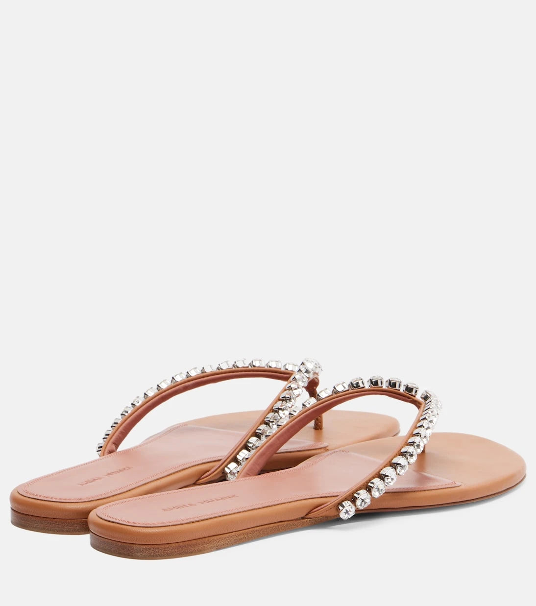 Amina Muaddi - Gigi embellished leather thong sandals