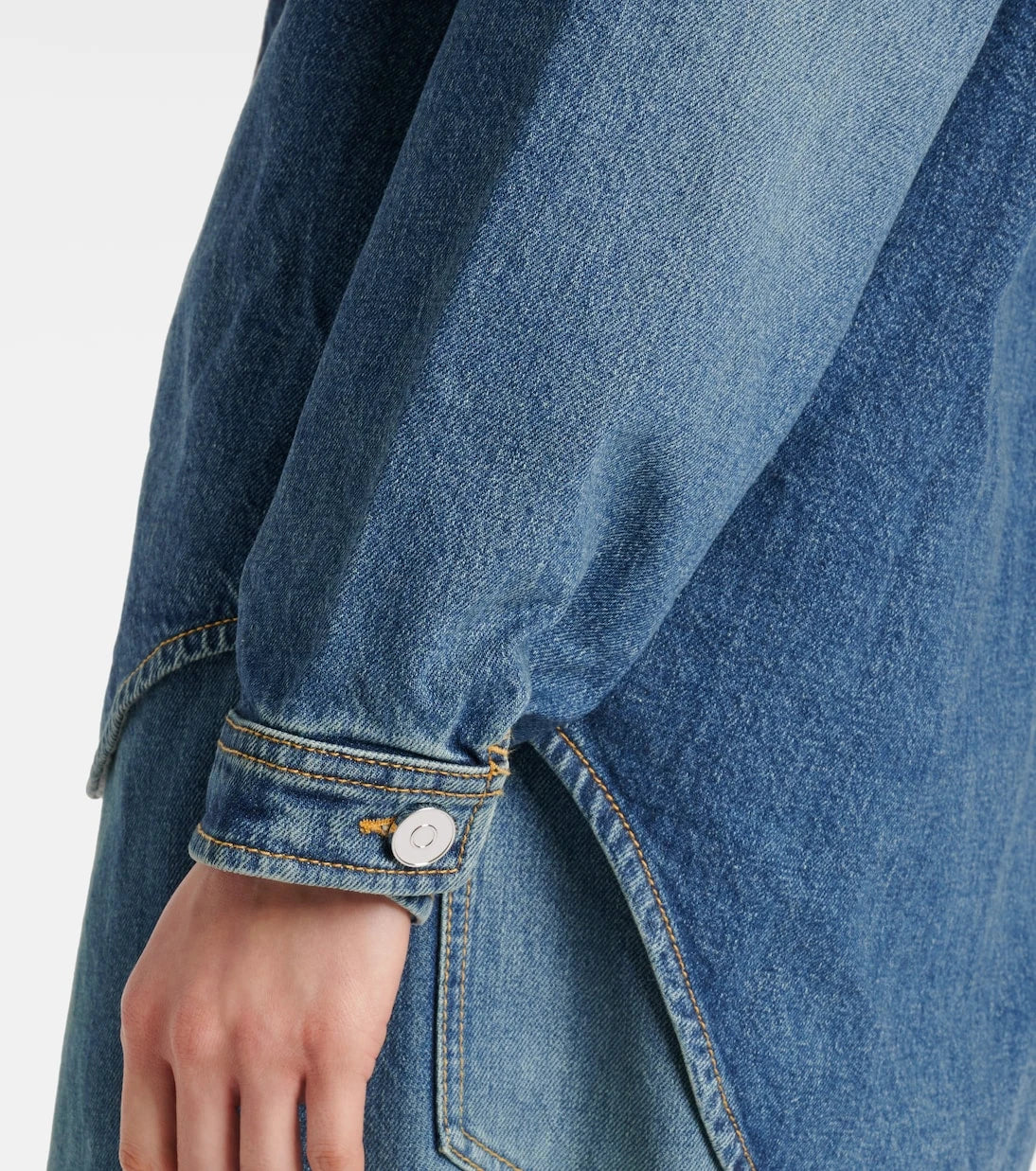 Alaïa - Hooded denim shirt