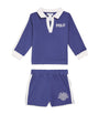 Ralph Lauren Kids Cotton Varsity Polo Shirt and Shorts Set (3-12 Months)