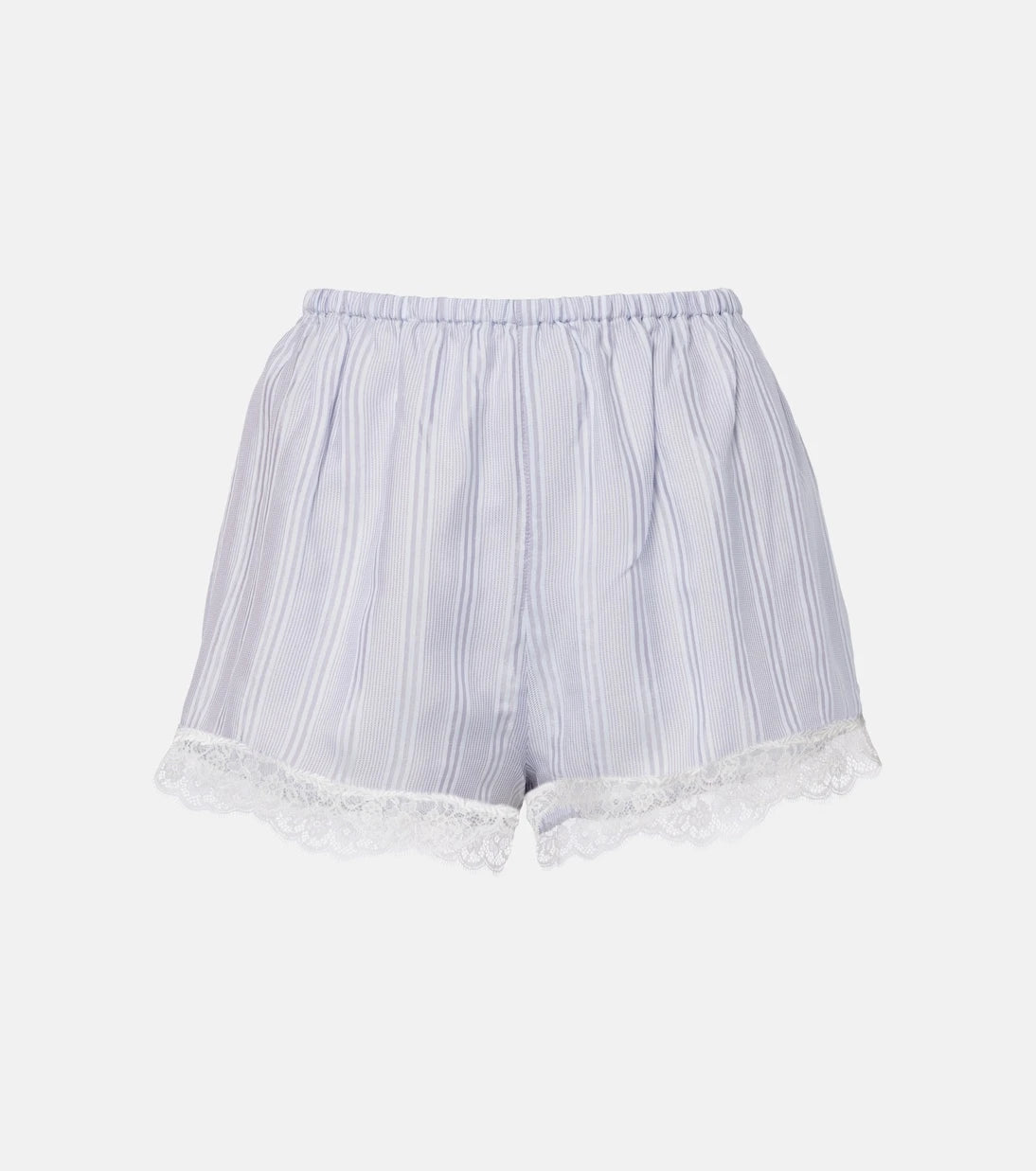 Frame - Stripe Lace silk shorts