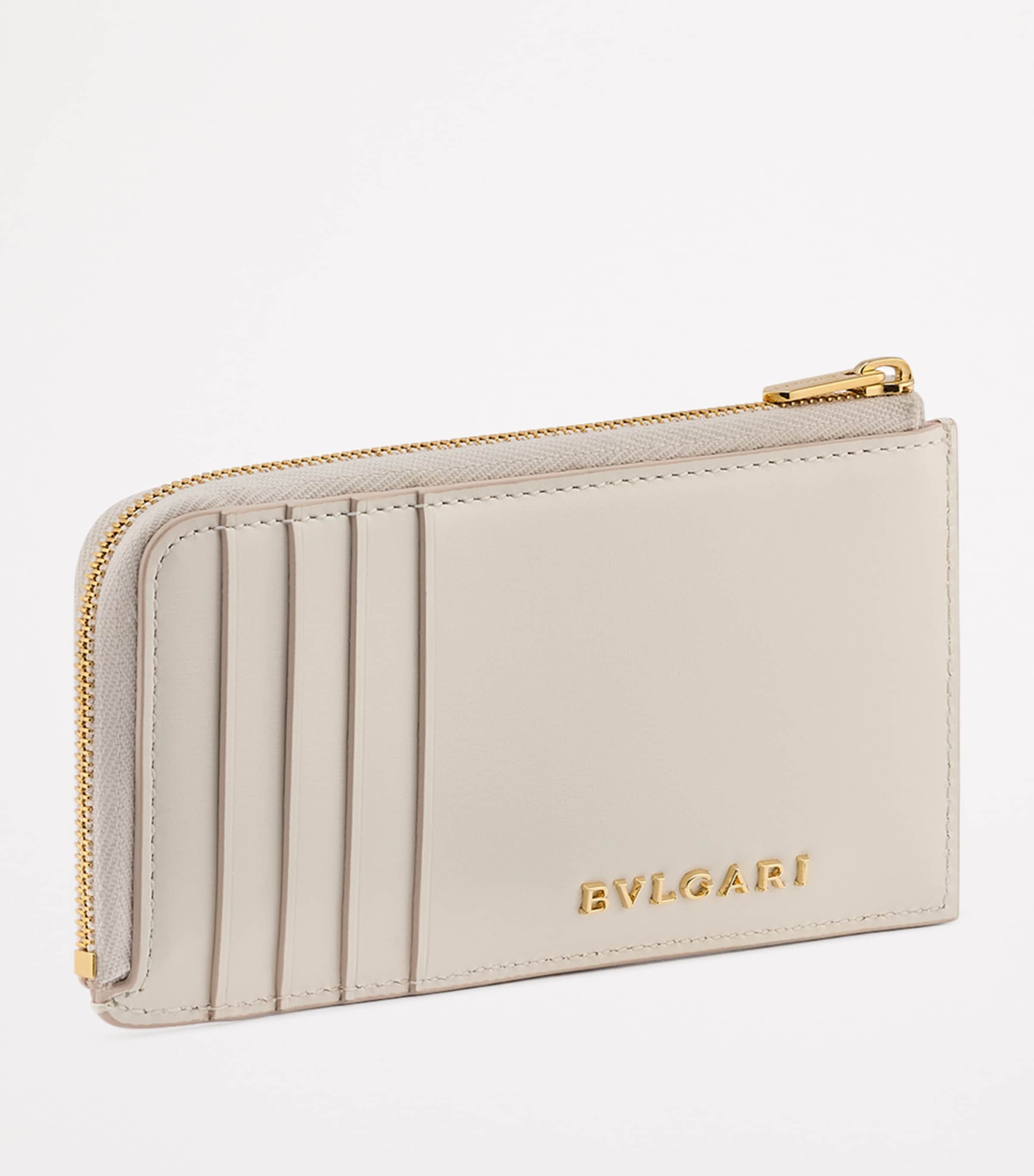 White Serpenti Forever Zipped Card Holder